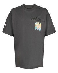 T-shirt à col rond imprimé gris foncé Musium Div.