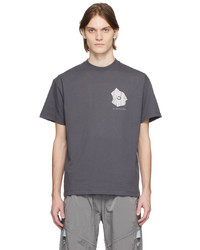 T-shirt à col rond imprimé gris foncé Objects IV Life