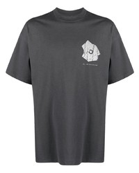 T-shirt à col rond imprimé gris foncé Objects IV Life
