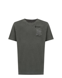 T-shirt à col rond imprimé gris foncé OSKLEN