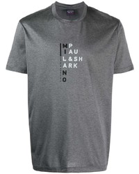 T-shirt à col rond imprimé gris foncé Paul & Shark