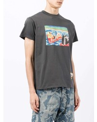 T-shirt à col rond imprimé gris foncé Fiorucci