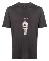 T-shirt à col rond imprimé gris foncé PS Paul Smith