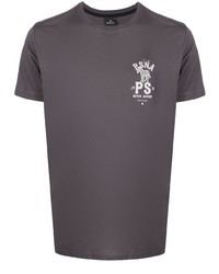 T-shirt à col rond imprimé gris foncé PS Paul Smith