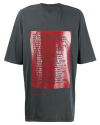 T-shirt à col rond imprimé gris foncé Rick Owens DRKSHDW