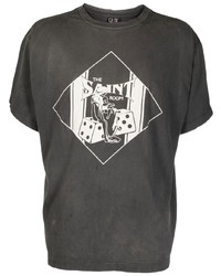 T-shirt à col rond imprimé gris foncé SAINT MXXXXXX