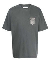 T-shirt à col rond imprimé gris foncé SAMSOE SAMSOE