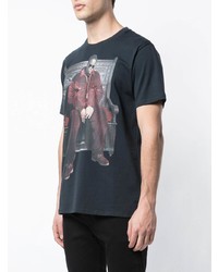 T-shirt à col rond imprimé gris foncé R13