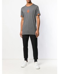 T-shirt à col rond imprimé gris foncé Philipp Plein