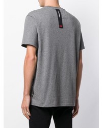 T-shirt à col rond imprimé gris foncé Philipp Plein