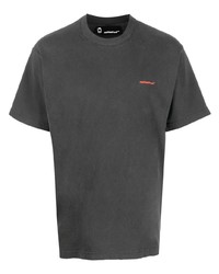 T-shirt à col rond imprimé gris foncé Styland