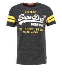T-shirt à col rond imprimé gris foncé Superdry