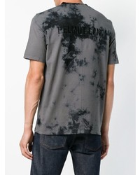 T-shirt à col rond imprimé gris foncé Helmut Lang