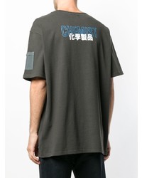 T-shirt à col rond imprimé gris foncé C2h4