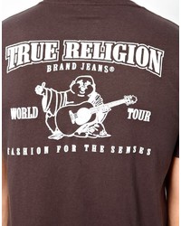 T-shirt à col rond imprimé gris foncé True Religion