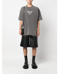 T-shirt à col rond imprimé gris foncé Vetements