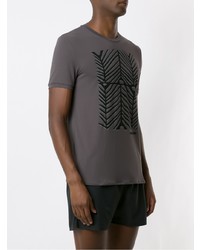 T-shirt à col rond imprimé gris foncé Track & Field
