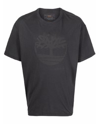 T-shirt à col rond imprimé gris foncé Timberland