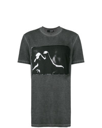 T-shirt à col rond imprimé gris foncé Tom Rebl