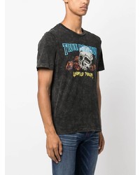 T-shirt à col rond imprimé gris foncé True Religion