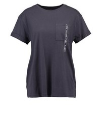 T-shirt à col rond imprimé gris foncé TWINTIP