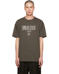 T-shirt à col rond imprimé gris foncé Undercover