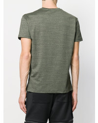 T-shirt à col rond imprimé gris foncé Versace Jeans