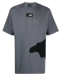 T-shirt à col rond imprimé gris foncé VAL KRISTOPHE