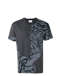 T-shirt à col rond imprimé gris foncé Valentino