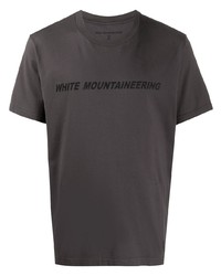 T-shirt à col rond imprimé gris foncé White Mountaineering