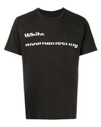 T-shirt à col rond imprimé gris foncé White Mountaineering