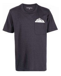 T-shirt à col rond imprimé gris foncé White Mountaineering