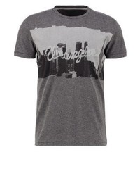 T-shirt à col rond imprimé gris foncé Wrangler