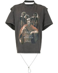 T-shirt à col rond imprimé gris foncé Y/Project