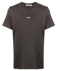 T-shirt à col rond imprimé gris foncé Zadig & Voltaire