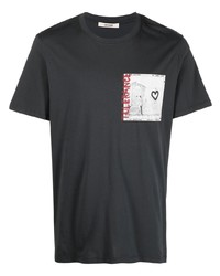 T-shirt à col rond imprimé gris foncé Zadig & Voltaire