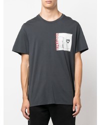 T-shirt à col rond imprimé gris foncé Zadig & Voltaire