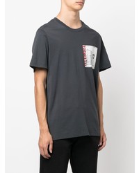 T-shirt à col rond imprimé gris foncé Zadig & Voltaire