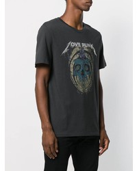 T-shirt à col rond imprimé gris foncé Zadig & Voltaire