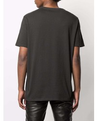 T-shirt à col rond imprimé gris foncé Zadig & Voltaire