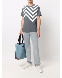 T-shirt à col rond imprimé gris foncé Missoni