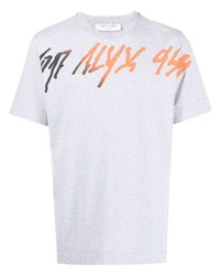 T-shirt à col rond imprimé gris 1017 Alyx 9Sm