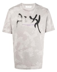 T-shirt à col rond imprimé gris 1017 Alyx 9Sm