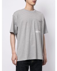 T-shirt à col rond imprimé gris AAPE BY A BATHING APE