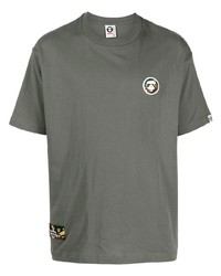 T-shirt à col rond imprimé gris AAPE BY A BATHING APE