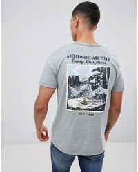 T-shirt à col rond imprimé gris Abercrombie & Fitch