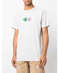 T-shirt à col rond imprimé gris RIPNDIP