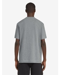 T-shirt à col rond imprimé gris Z Zegna