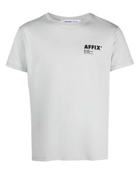 T-shirt à col rond imprimé gris AFFIX