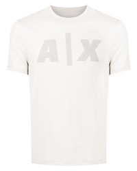 T-shirt à col rond imprimé gris Armani Exchange